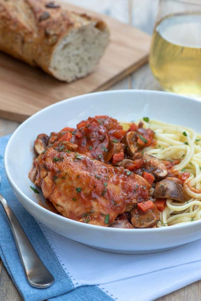 Slow Cooker Chicken Cacciatore | Valerie's Kitchen